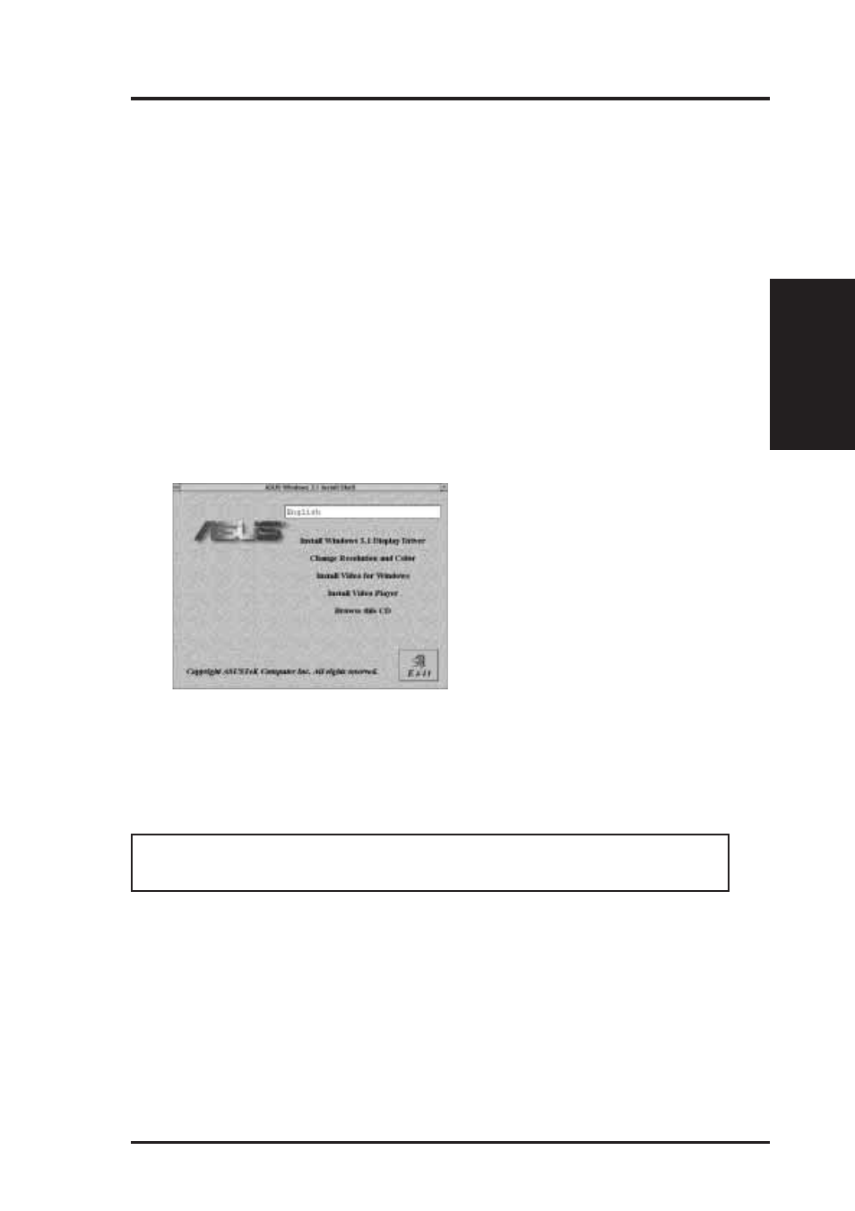 Vii. microsoft windows 3.x, Video driver installation | Asus TX97-XV User Manual | Page 69 / 98