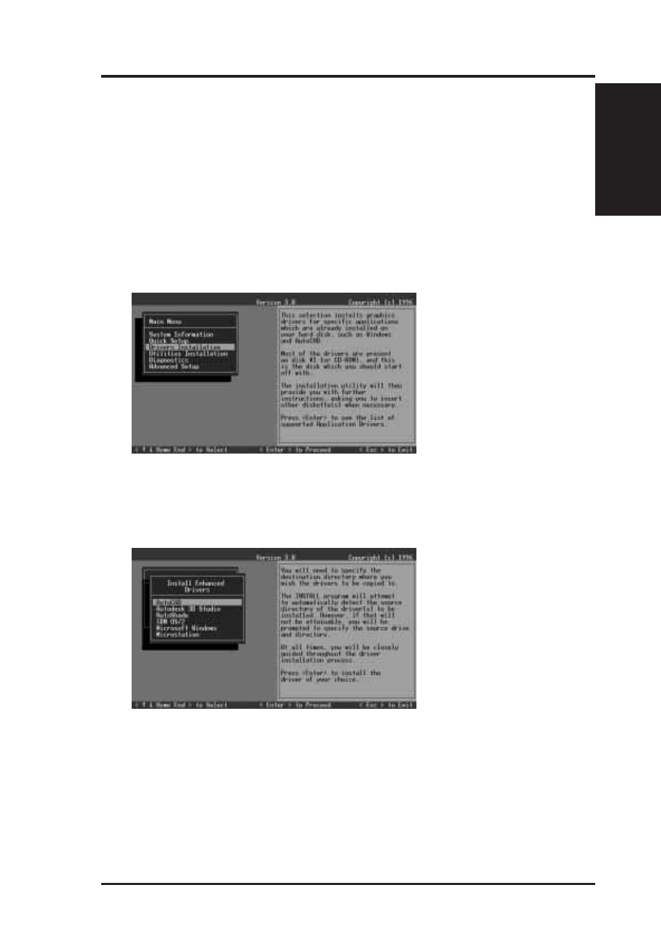 Xi. other video drivers, Autocad video driver installation | Asus TX97-XV User Manual | Page 89 / 98