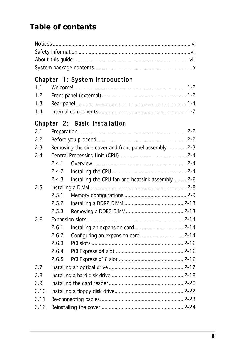 Asus V3-P5G33 User Manual | Page 3 / 103