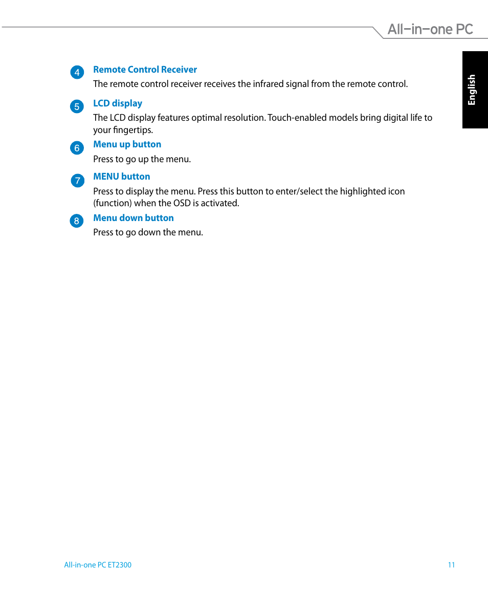 Asus ET2300IUTI User Manual | Page 11 / 56