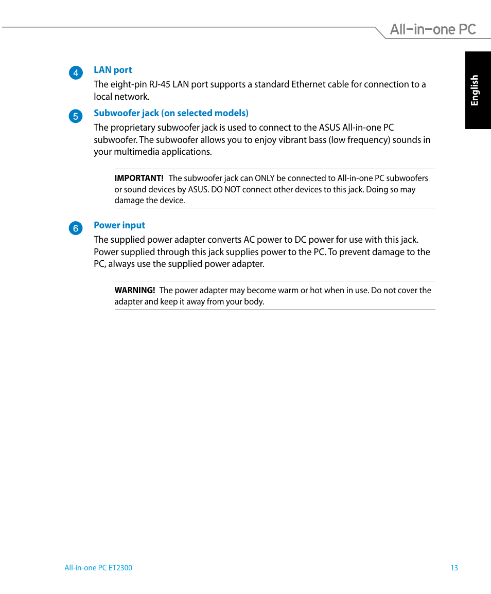 Asus ET2300IUTI User Manual | Page 13 / 56