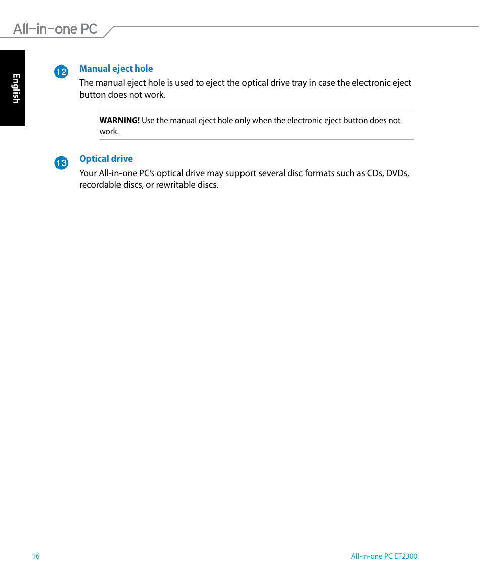 Asus ET2300IUTI User Manual | Page 16 / 56