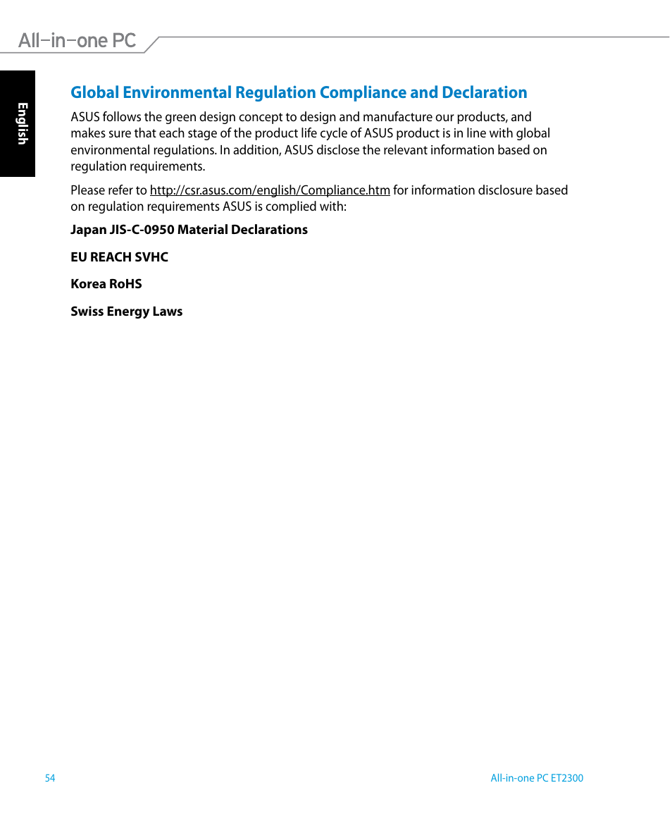 Asus ET2300IUTI User Manual | Page 54 / 56