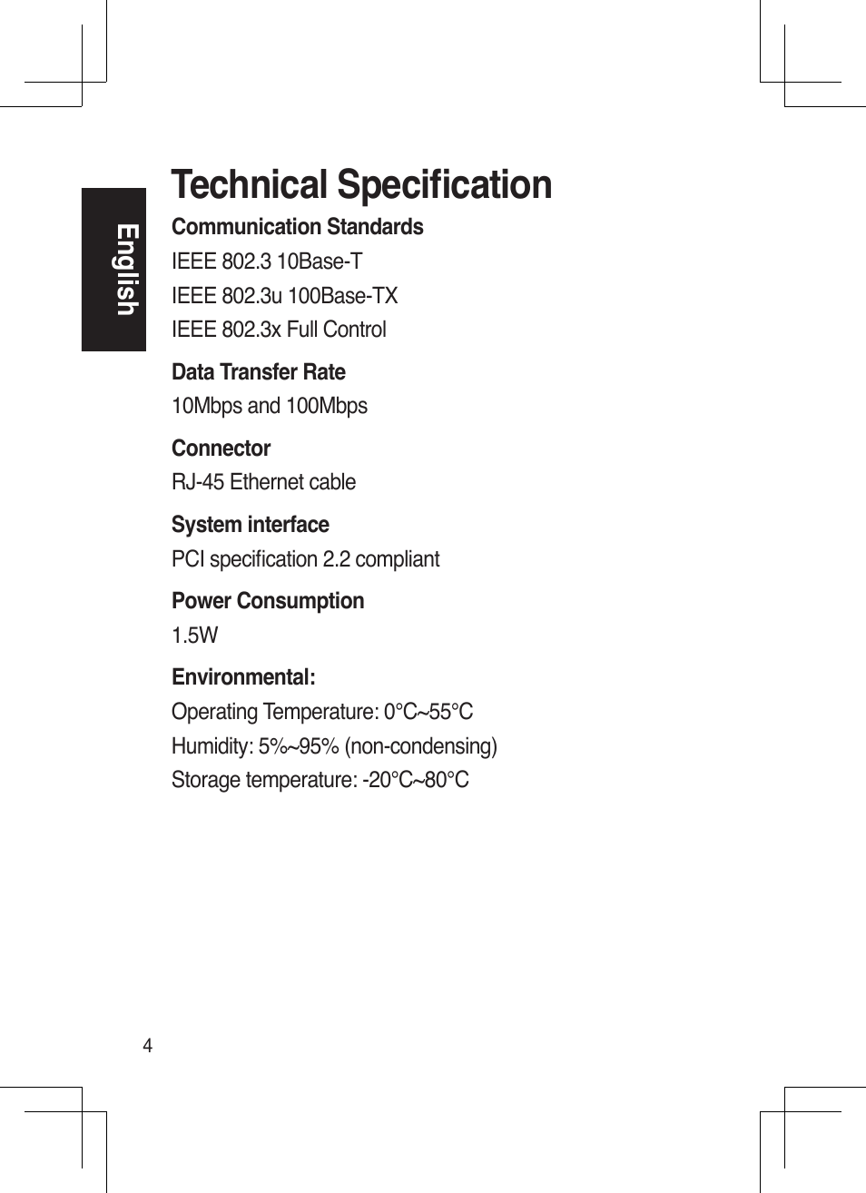 Technical speciﬁcation | Asus NX1001 User Manual | Page 4 / 44