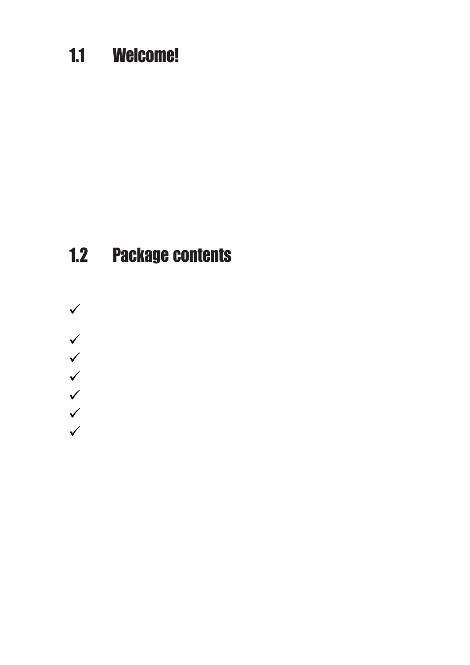 1 welcome, 2 package contents | Asus A7S266-VM/U2 User Manual | Page 12 / 60