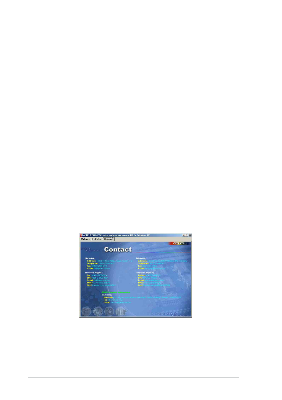 4 asus contact information | Asus A7S266-VM/U2 User Manual | Page 60 / 60