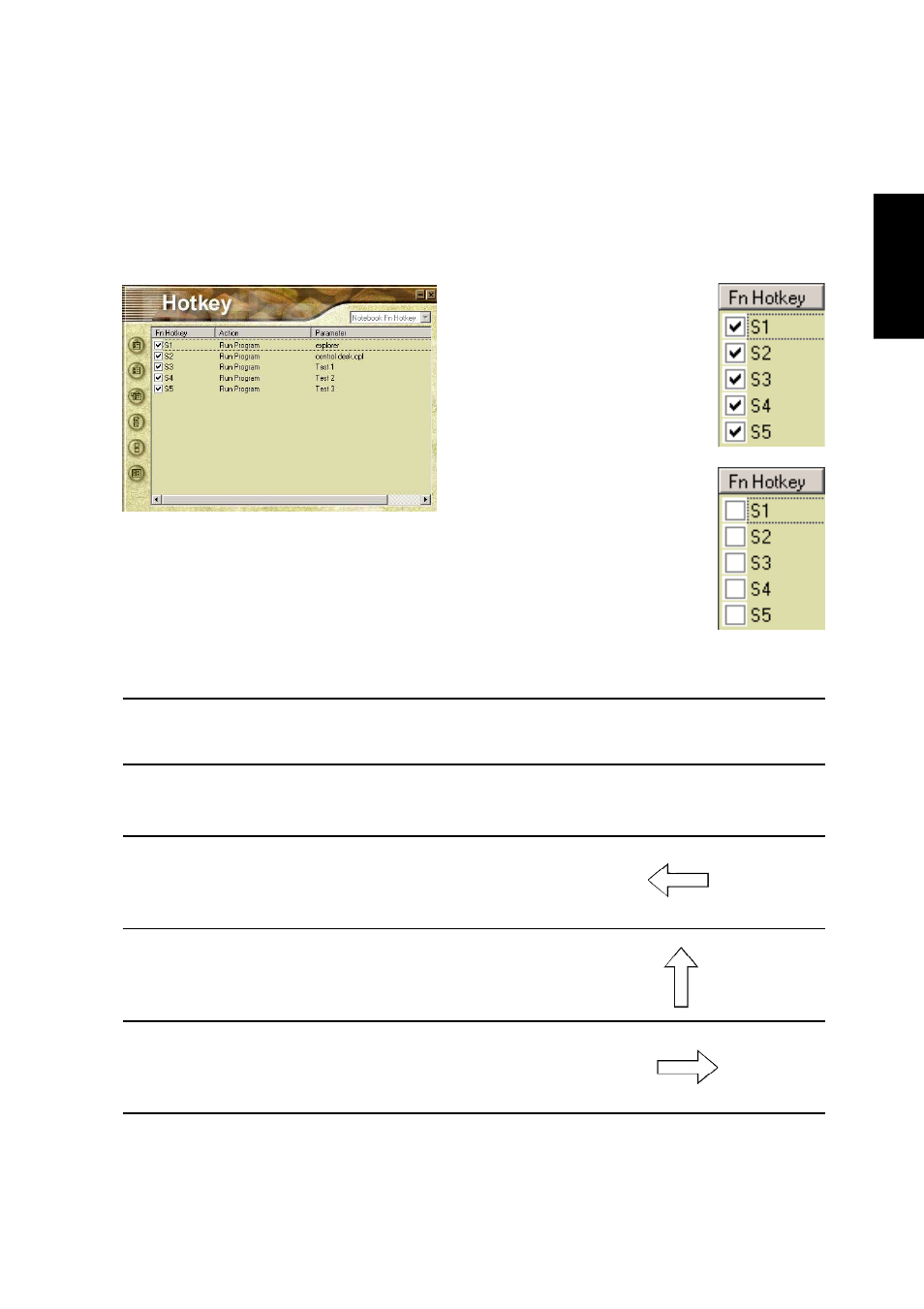 Actions descriptions examples | Asus L3S User Manual | Page 41 / 84
