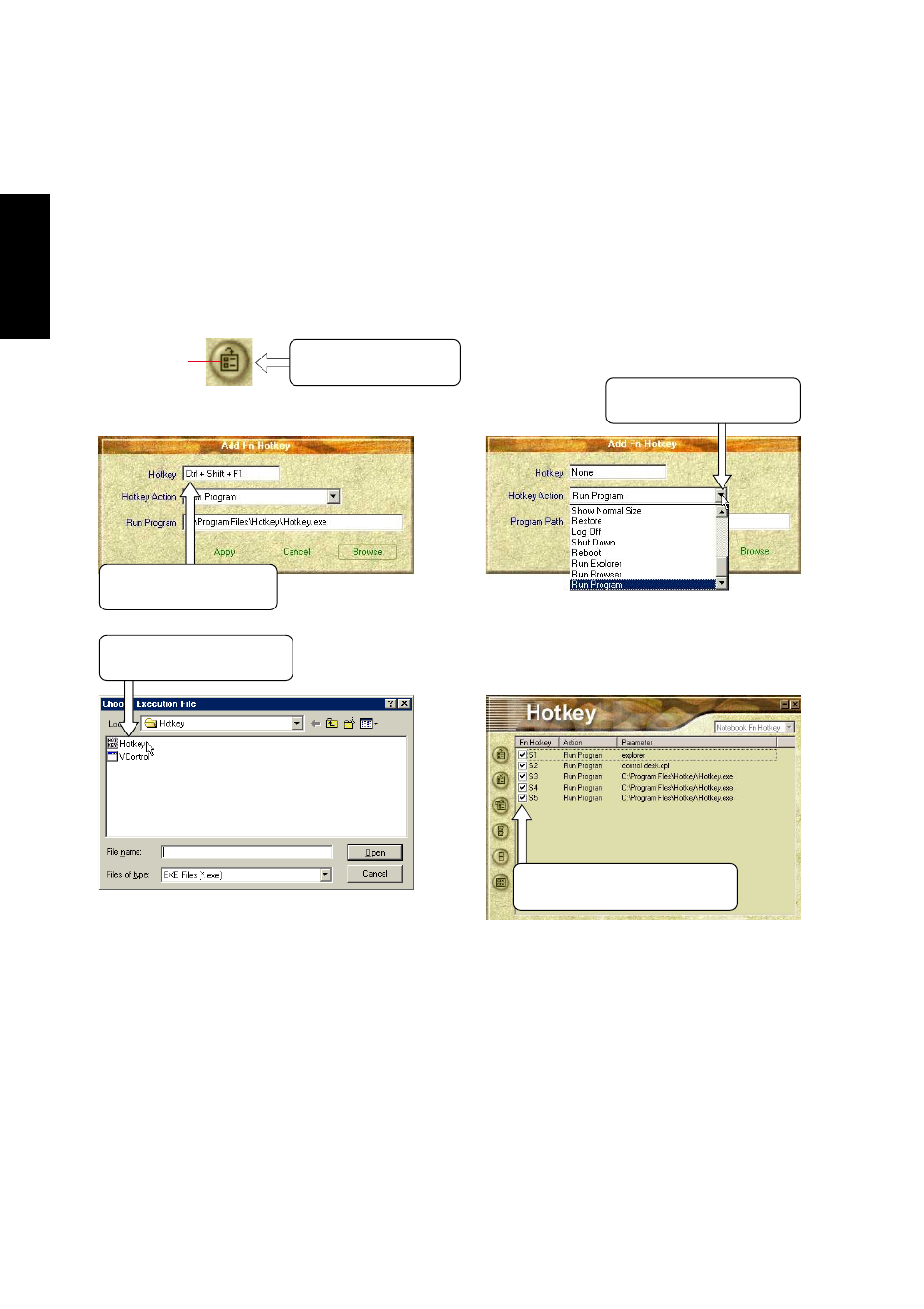 Adding a program to run | Asus L3S User Manual | Page 44 / 84