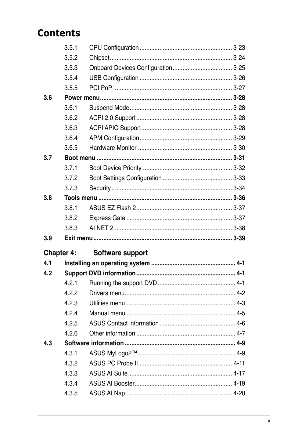 Asus P5QL User Manual | Page 5 / 136
