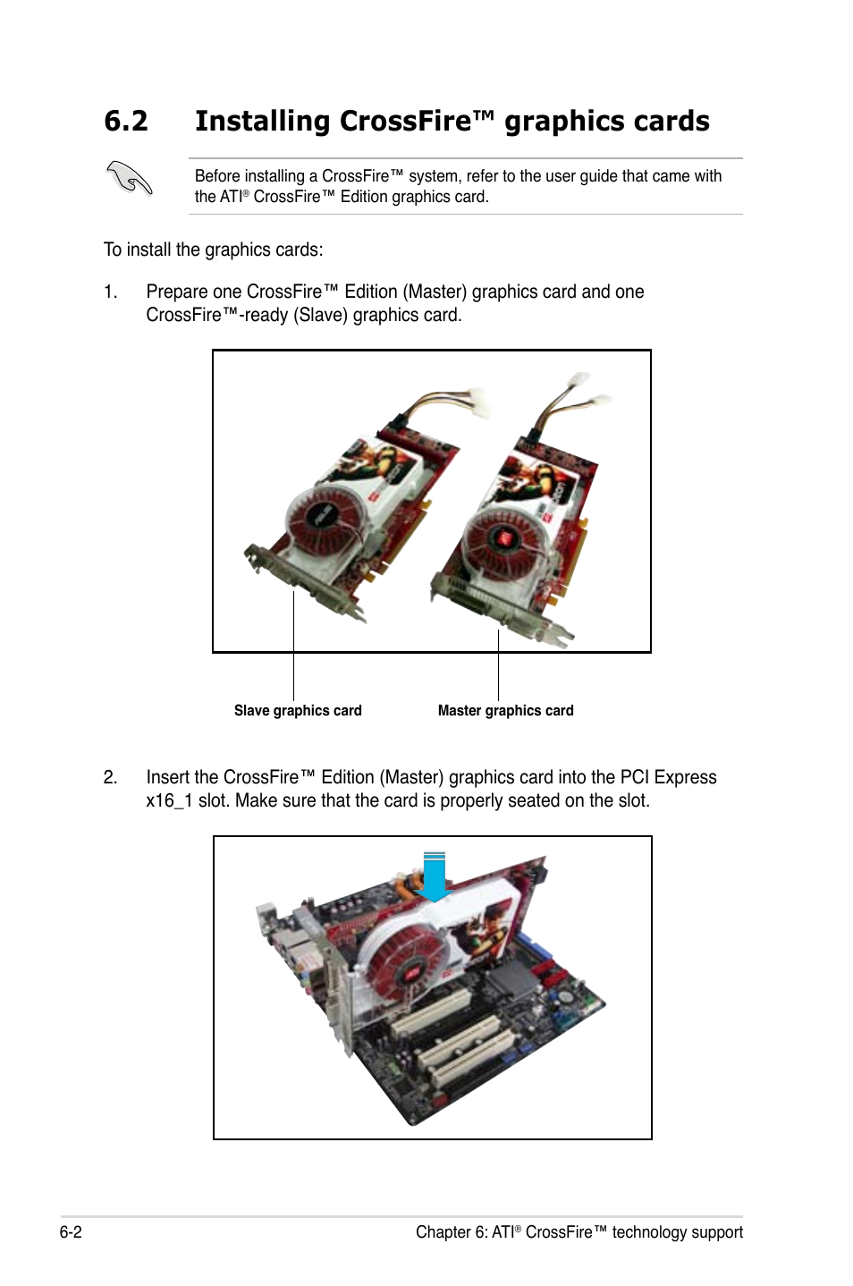 2 installing crossfire™ graphics cards, Installing crossfire™ graphics cards -2 | Asus P5E Deluxe User Manual | Page 158 / 174