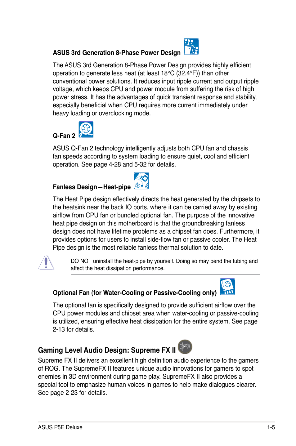 Asus P5E Deluxe User Manual | Page 21 / 174