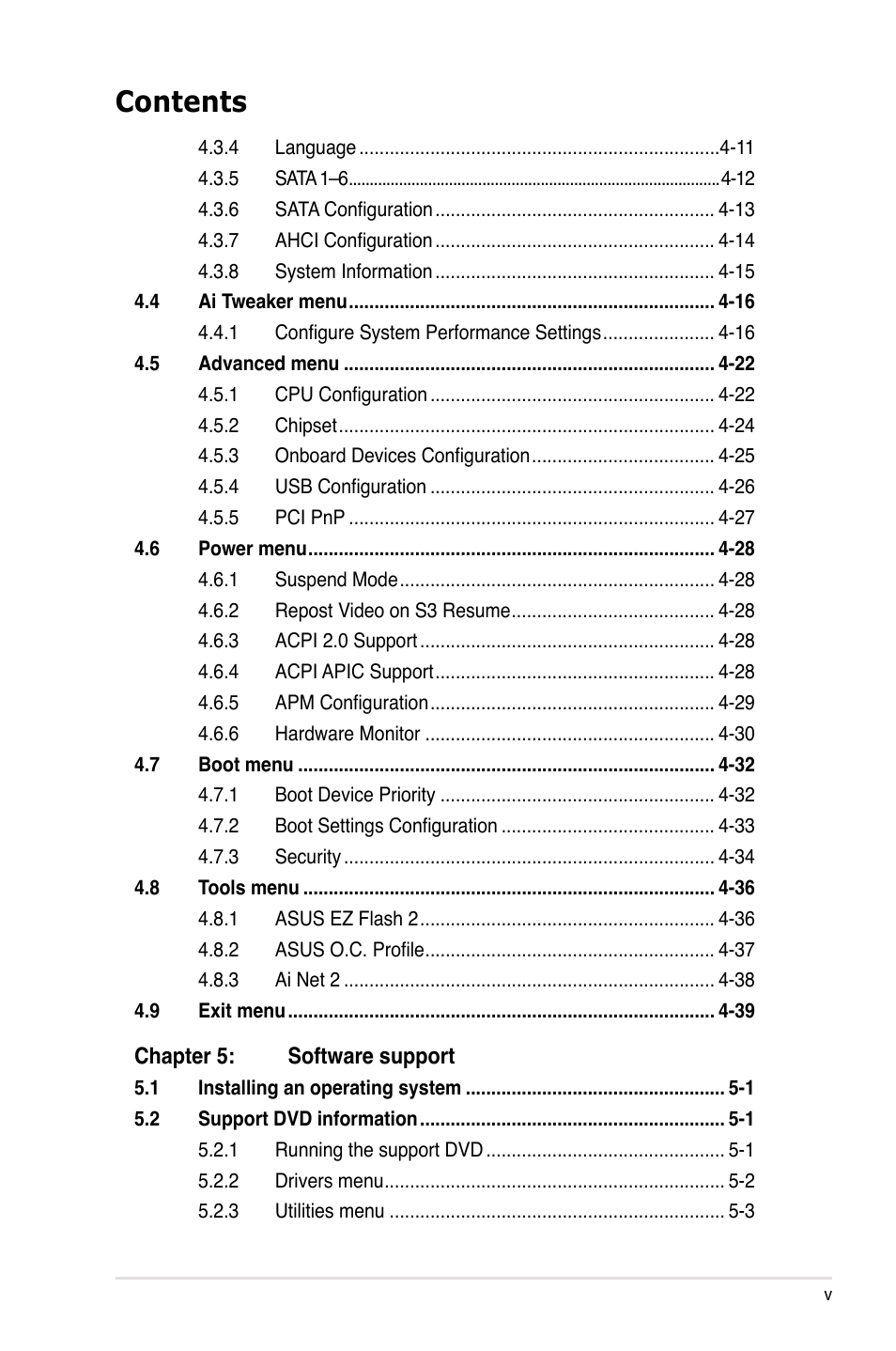 Asus P5E Deluxe User Manual | Page 5 / 174