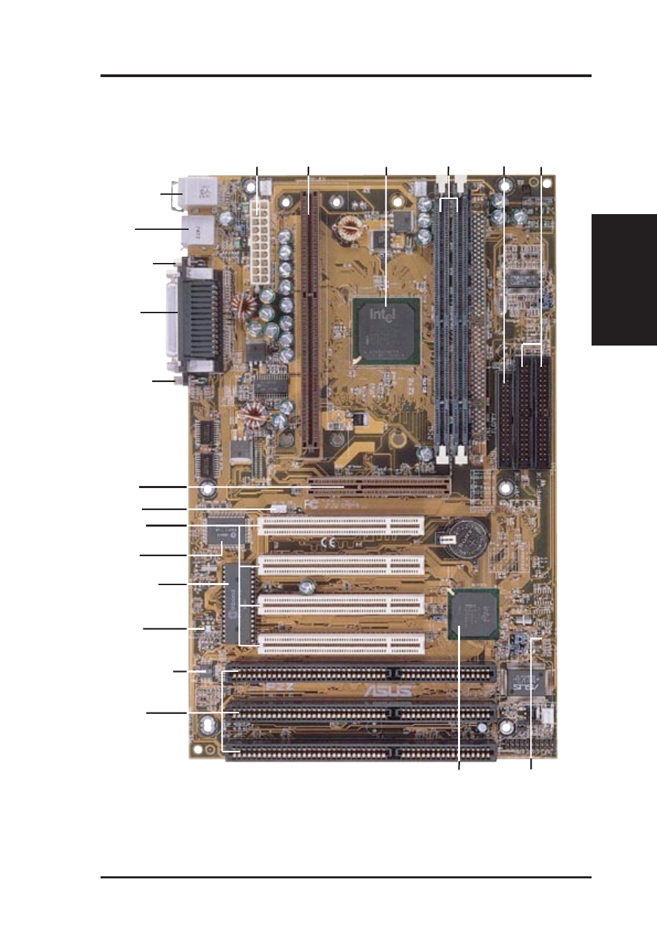 Ii. features, The asus p2z motherboard, Asus p2z user’s manual 11 | Ii. fea tures motherboard parts | Asus P2Z User Manual | Page 11 / 88