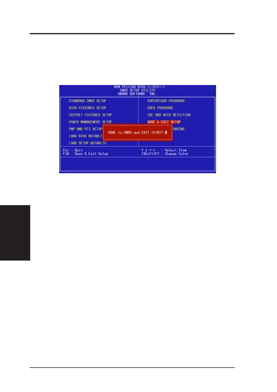 Iv. bios setup, Save & exit setup, Exit without saving | Asus P2Z User Manual | Page 60 / 88