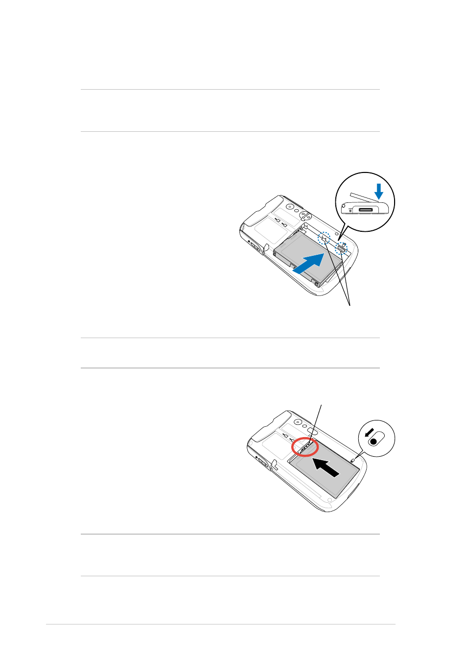 Installing and removing the battery | Asus MyPal A730 User Manual | Page 16 / 204