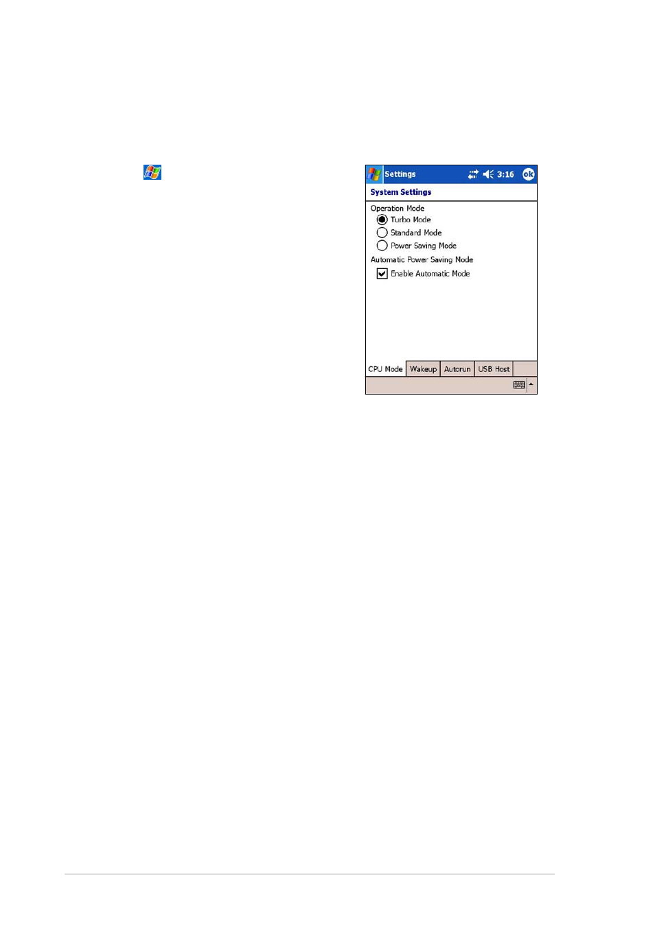 Changing the system operation settings | Asus MyPal A730 User Manual | Page 52 / 204