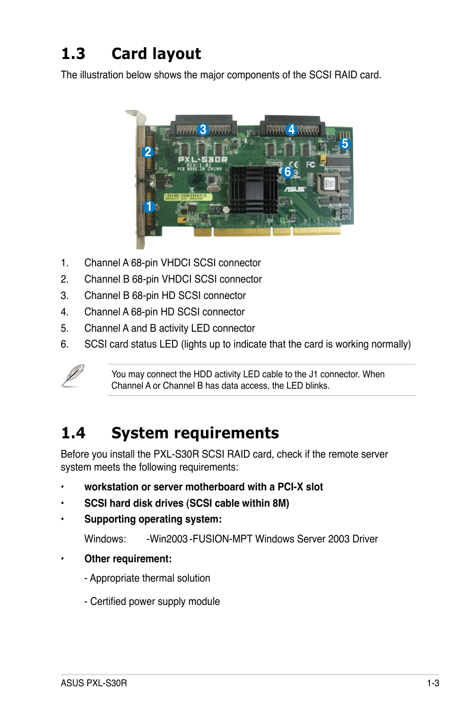 3 card layout, 4 system requirements | Asus PXL-S30R User Manual | Page 11 / 40