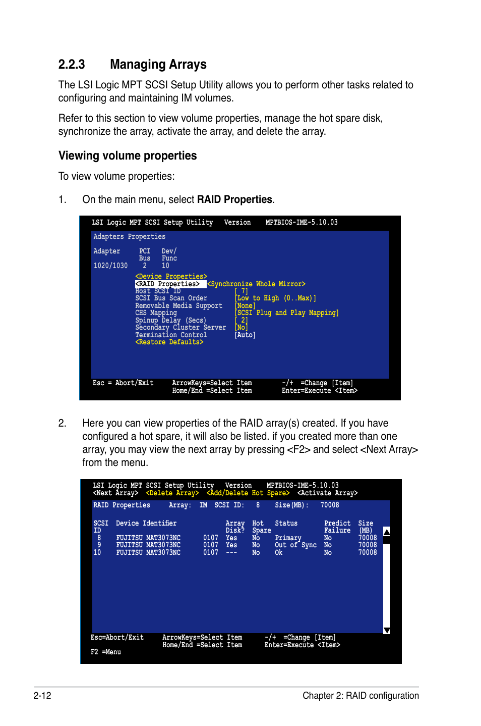 3 managing arrays, Viewing volume properties | Asus PXL-S30R User Manual | Page 24 / 40