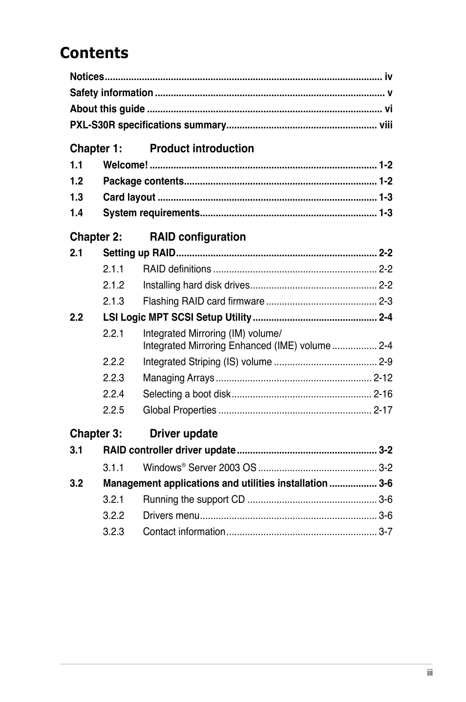 Asus PXL-S30R User Manual | Page 3 / 40