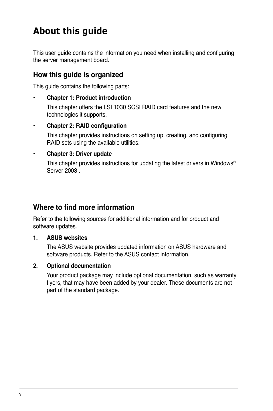 About this guide, How this guide is organized, Where to find more information | Asus PXL-S30R User Manual | Page 6 / 40