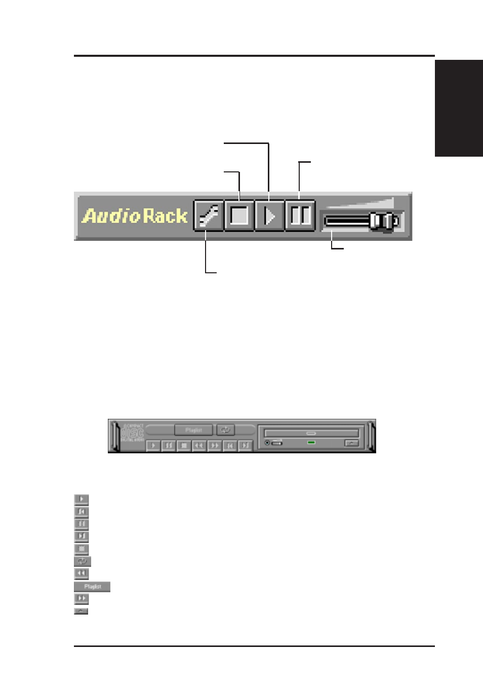 Vi. software reference, The miniature mode, The compact disk player | The compact disk player controls | Asus P2Z-VM User Manual | Page 81 / 96