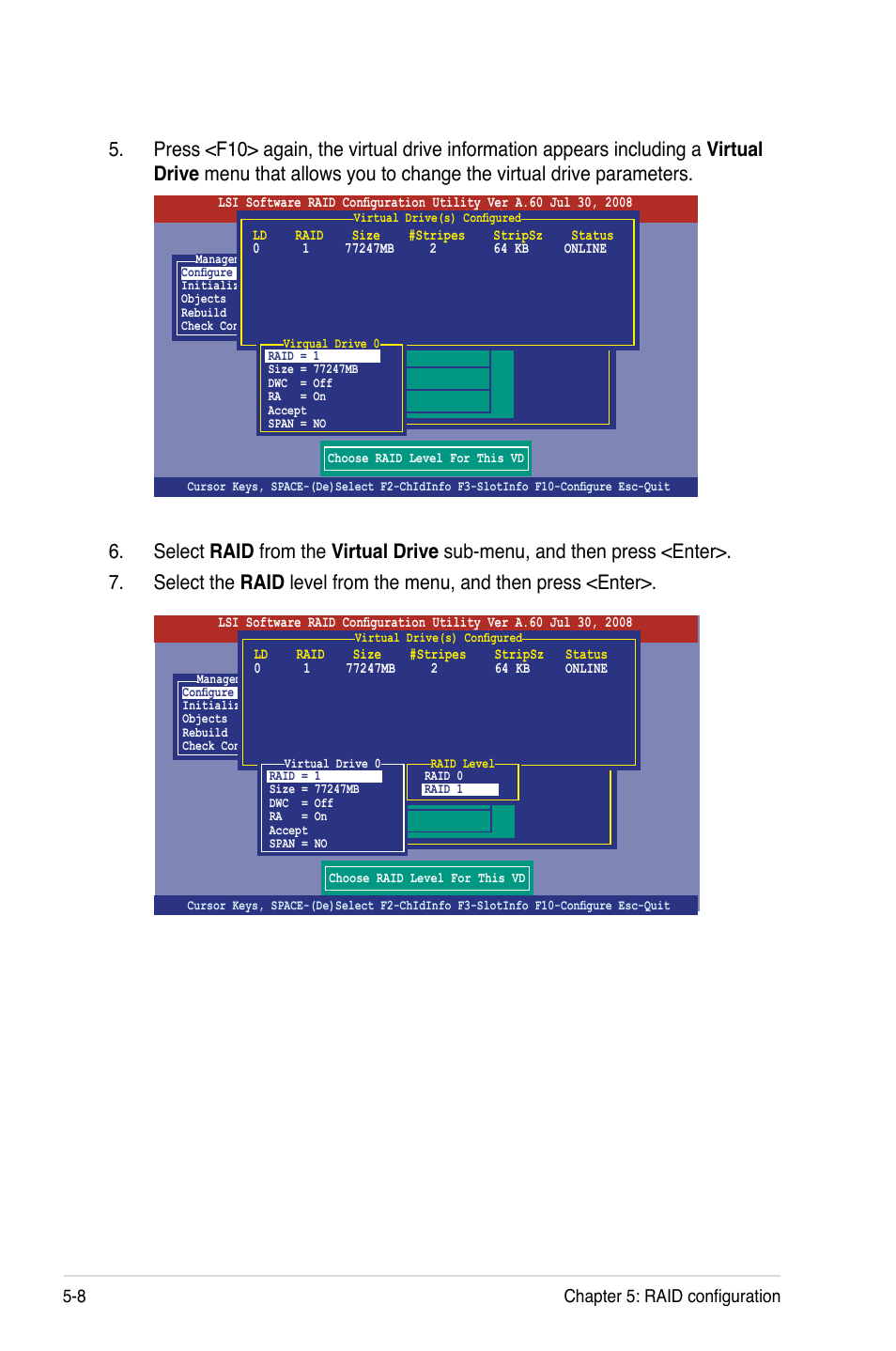 8 chapter 5: raid configuration | Asus Z8PE-D18 User Manual | Page 108 / 164
