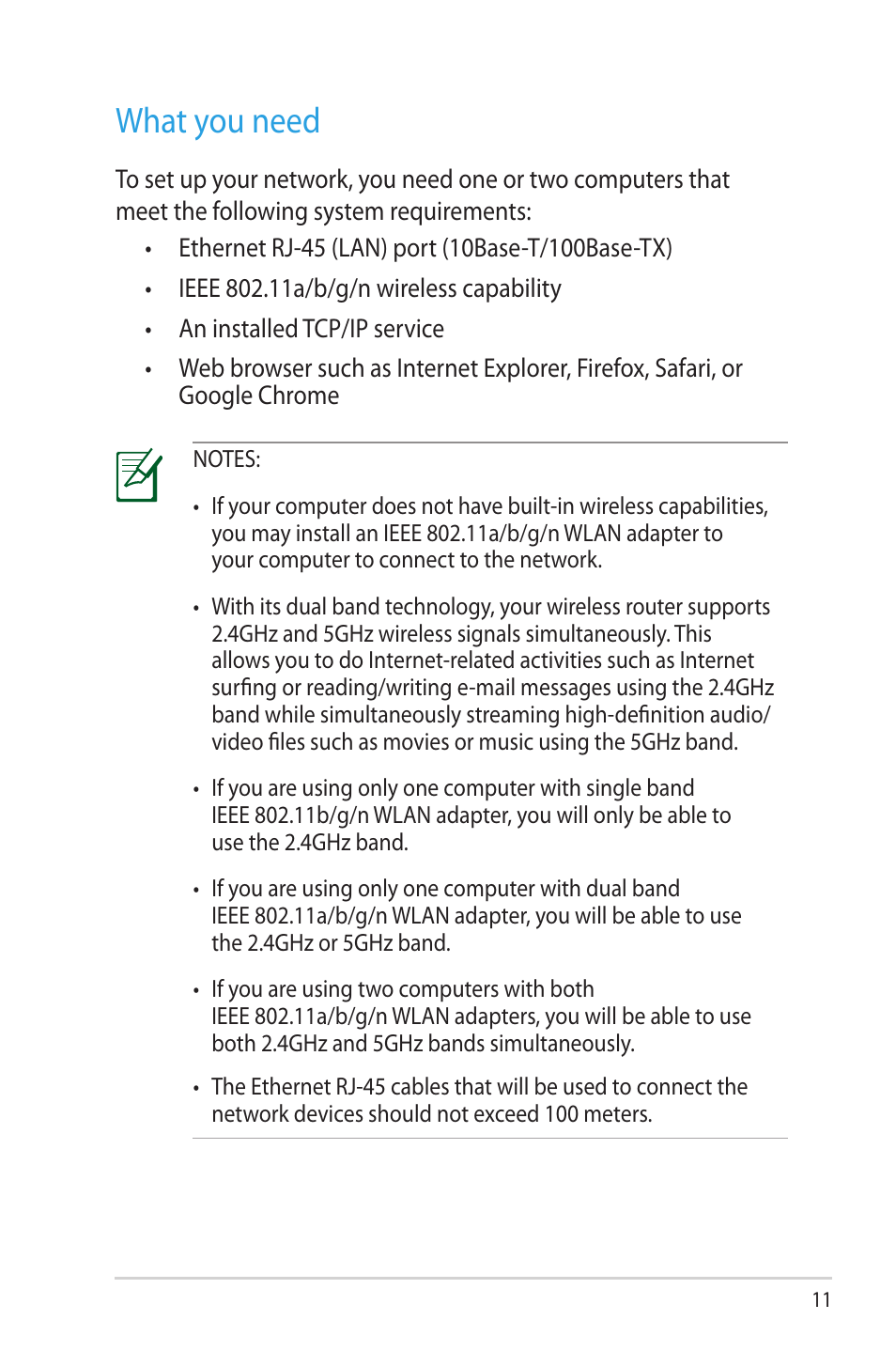 What you need | Asus RT-N53 User Manual | Page 11 / 58