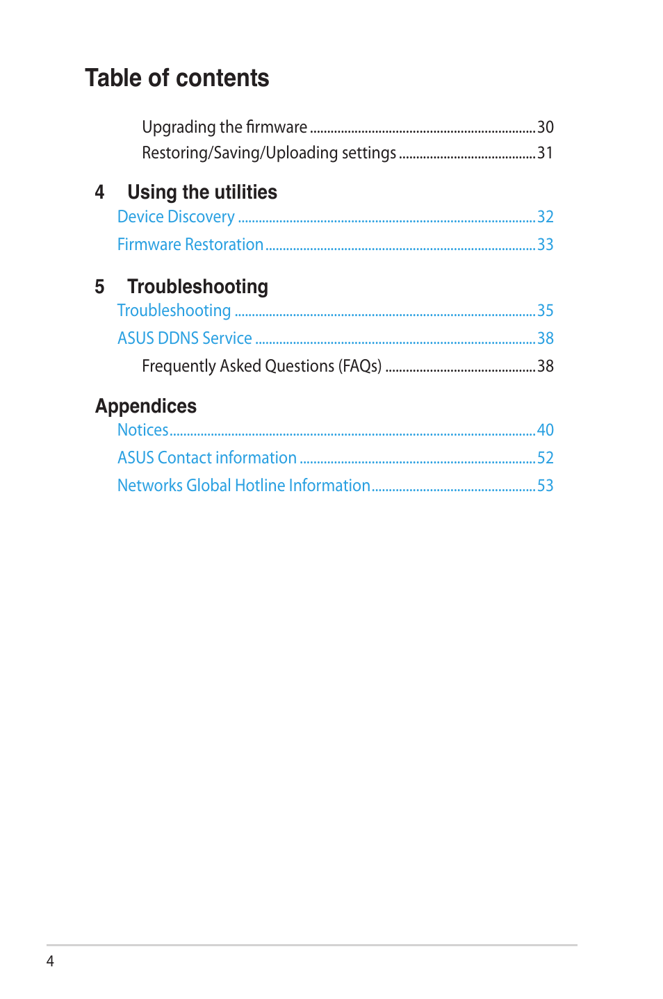 Asus RT-N53 User Manual | Page 4 / 58