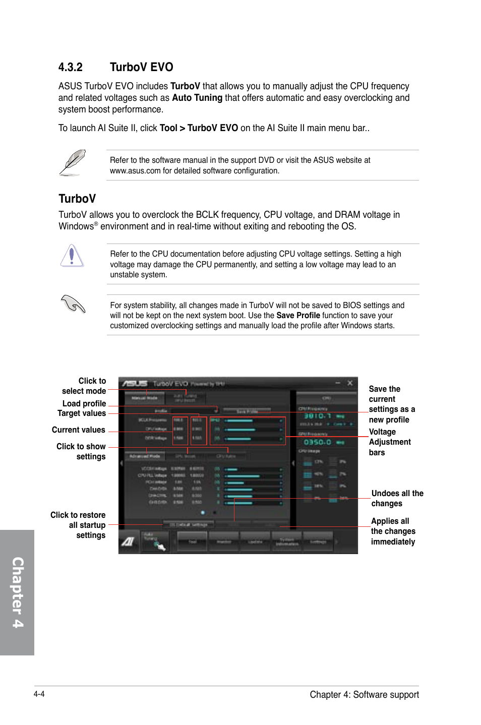 2 turbov evo, Turbov evo -4, Chapter 4 | Turbov | Asus P8Z77-V PRO/THUNDERBOLT User Manual | Page 130 / 192