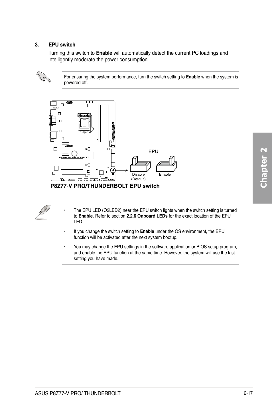 Chapter 2 | Asus P8Z77-V PRO/THUNDERBOLT User Manual | Page 41 / 192