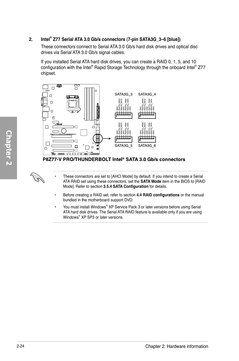 Chapter 2 | Asus P8Z77-V PRO/THUNDERBOLT User Manual | Page 48 / 192