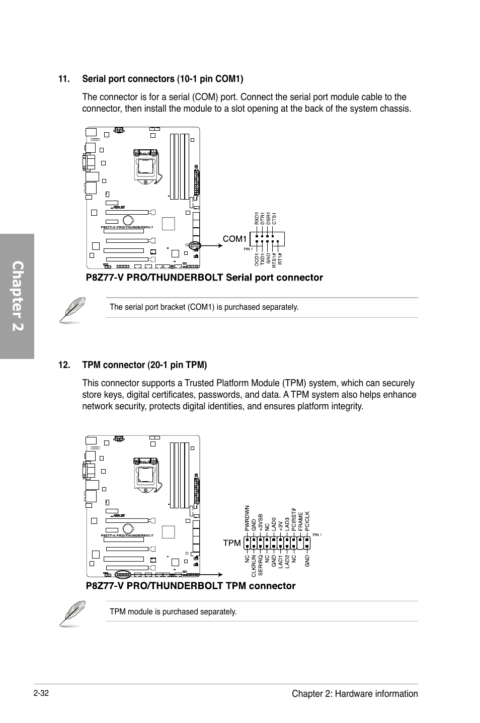 Chapter 2 | Asus P8Z77-V PRO/THUNDERBOLT User Manual | Page 56 / 192