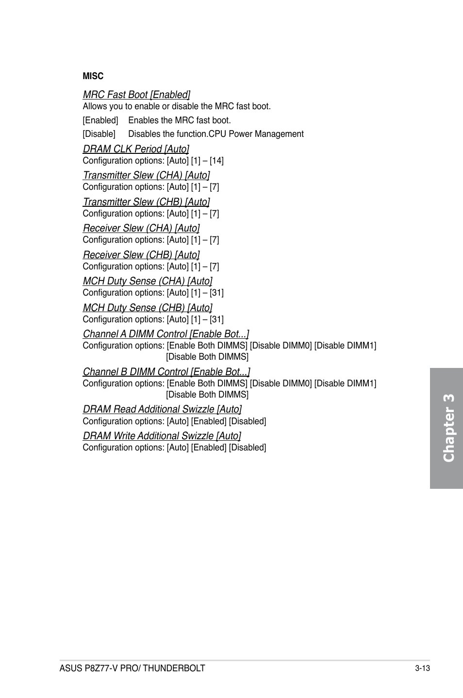 Chapter 3 | Asus P8Z77-V PRO/THUNDERBOLT User Manual | Page 89 / 192