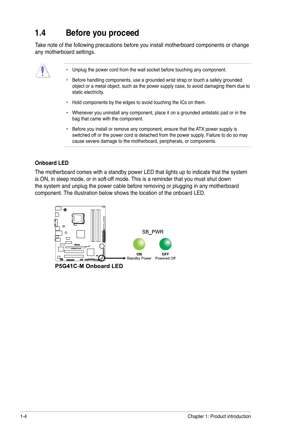 4 before you proceed, Before you proceed -4 | Asus P5G41C-M User Manual | Page 14 / 62