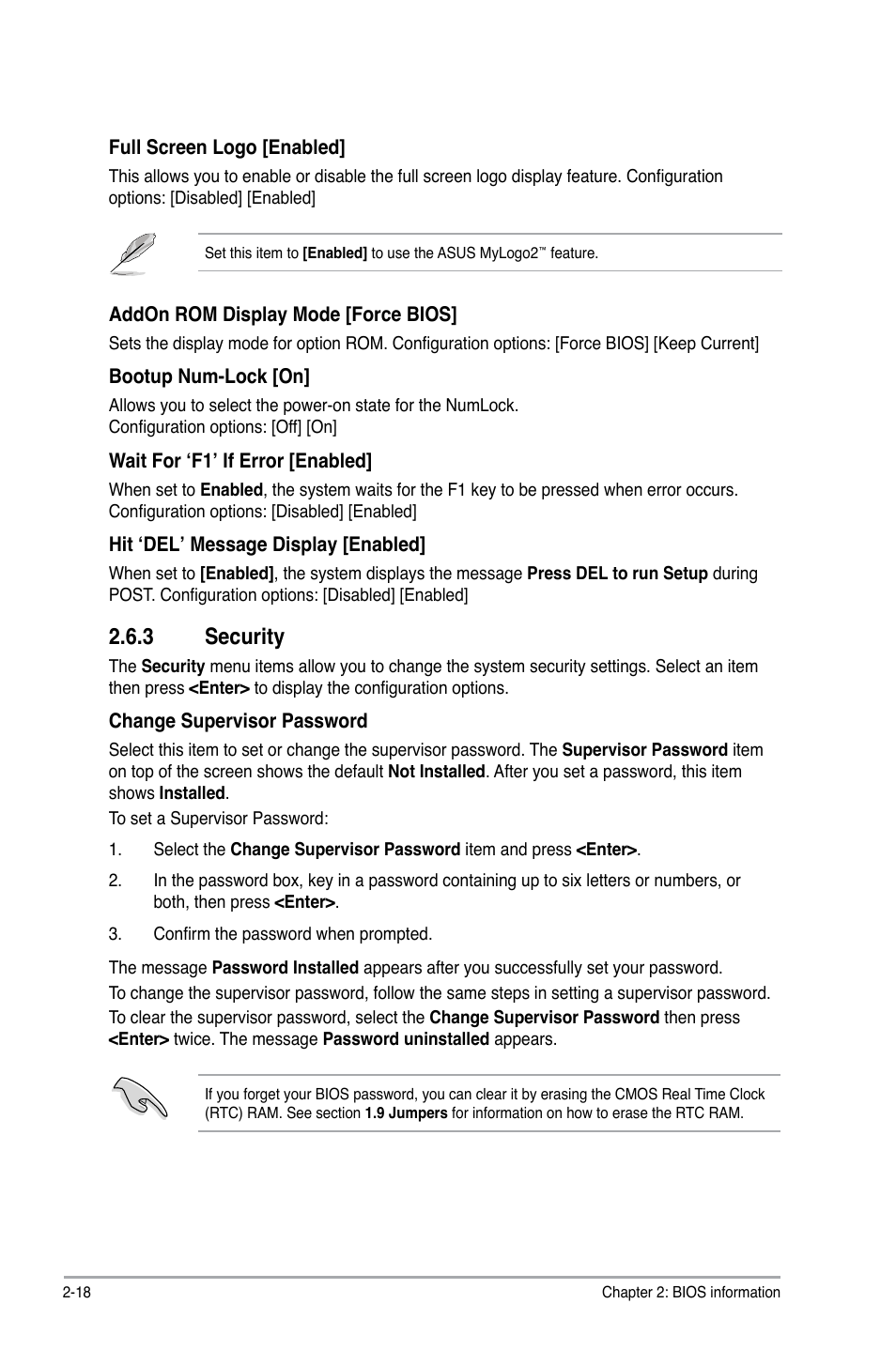 3 security, Security -18 | Asus P5G41C-M User Manual | Page 58 / 62