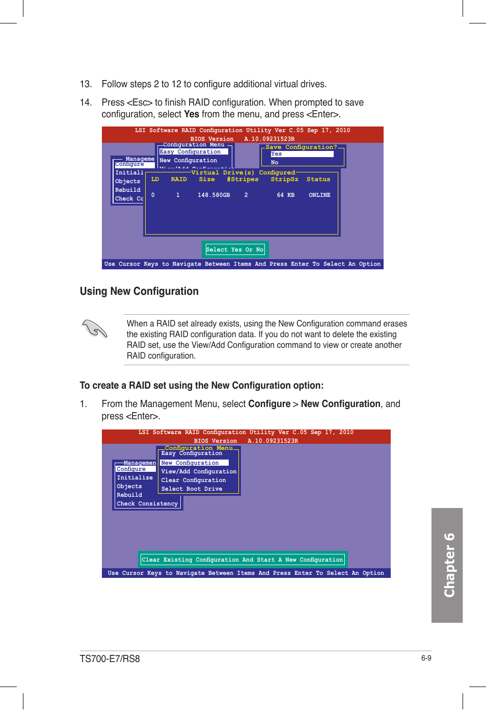 Chapter 6, Using new configuration | Asus TS700-E7/RS8 User Manual | Page 129 / 198