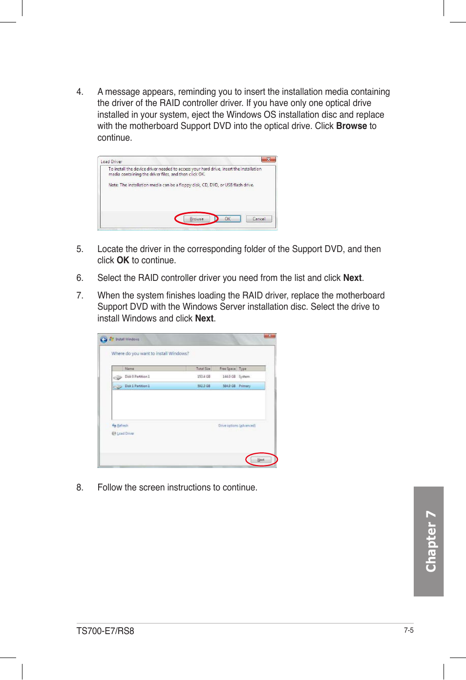 Chapter 7 | Asus TS700-E7/RS8 User Manual | Page 165 / 198