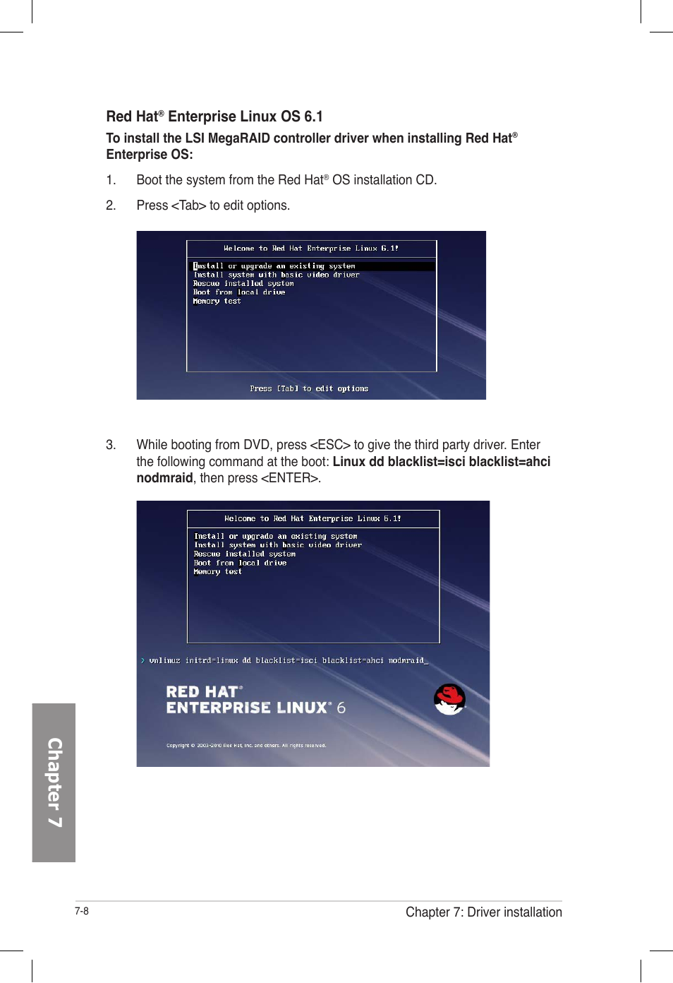 Chapter 7 | Asus TS700-E7/RS8 User Manual | Page 168 / 198