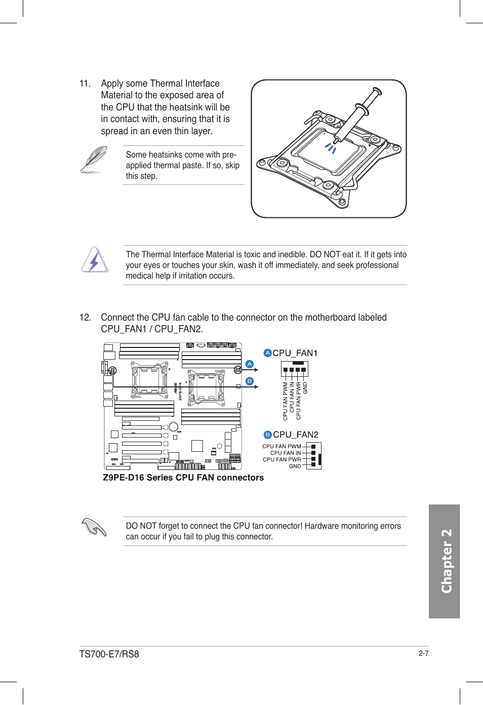 Chapter 2 | Asus TS700-E7/RS8 User Manual | Page 27 / 198