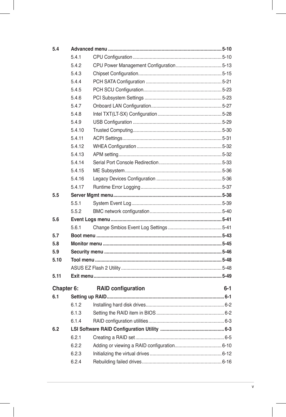 Asus TS700-E7/RS8 User Manual | Page 5 / 198