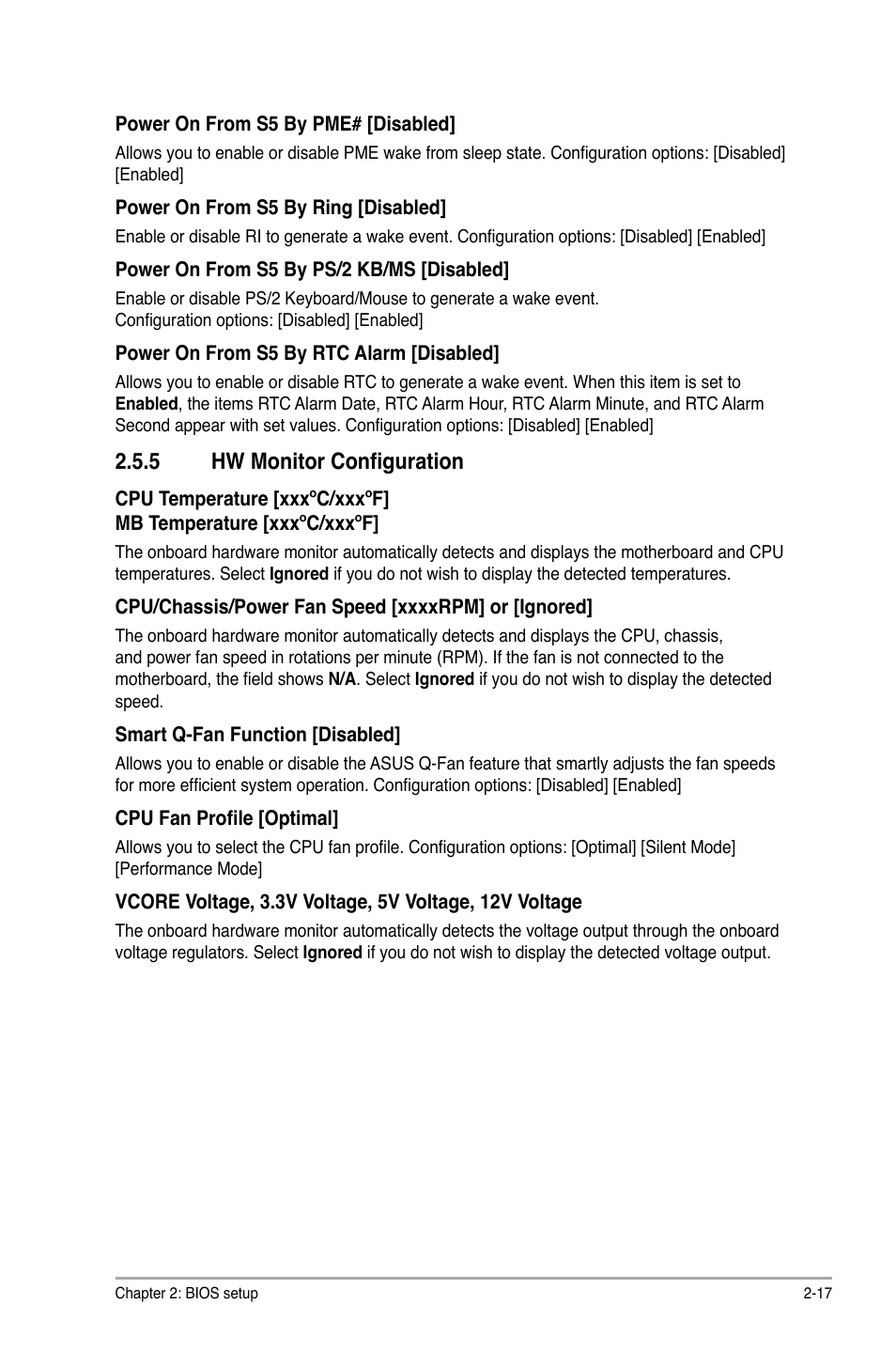 5 hw monitor configuration, Hw monitor configuration -17 | Asus M4A78 User Manual | Page 57 / 62