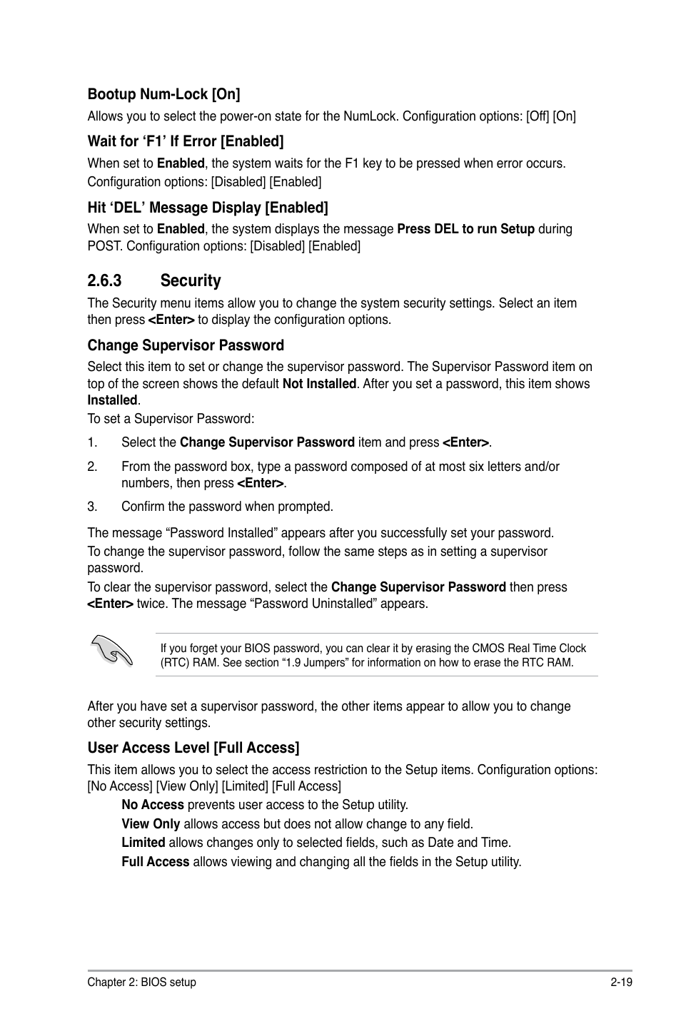 3 security, Security -19 | Asus M4A78 User Manual | Page 59 / 62