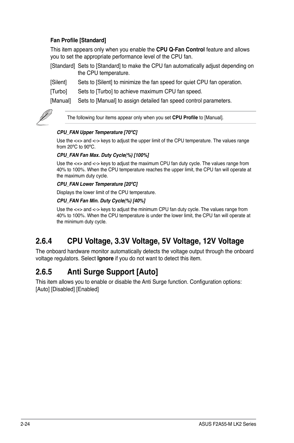 5 anti surge support [auto | Asus F2A55-M LK2 PLUS User Manual | Page 64 / 76