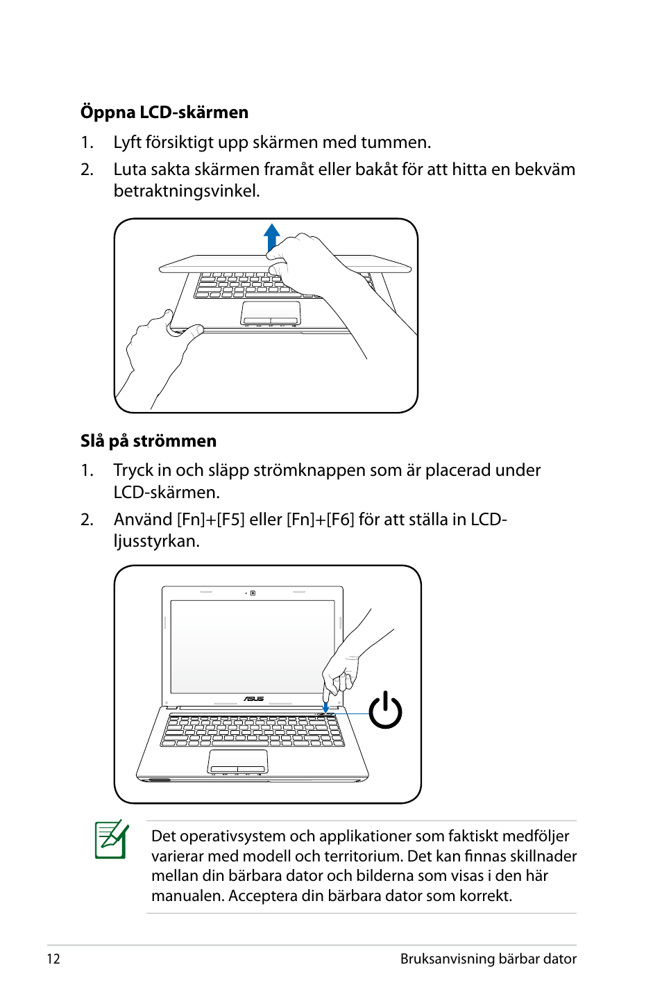 Asus X44H User Manual | Page 12 / 114