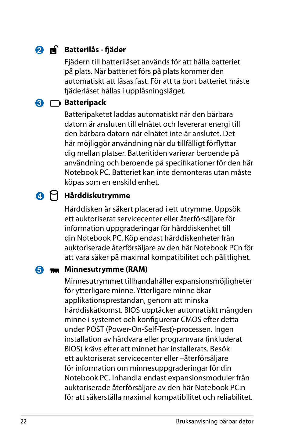 Asus X44H User Manual | Page 22 / 114