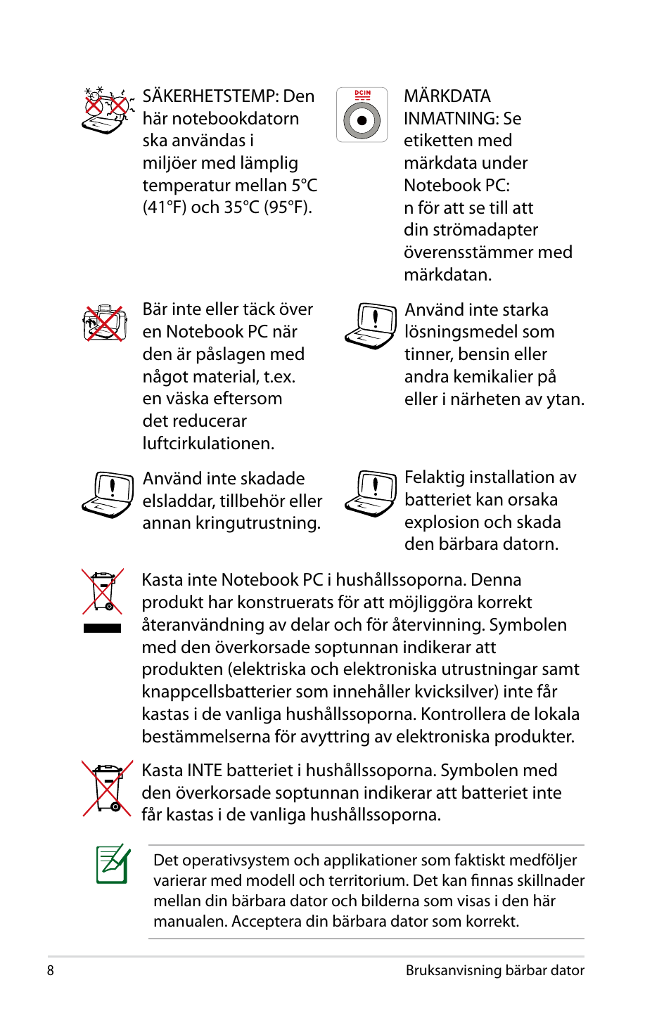 Asus X44H User Manual | Page 8 / 114