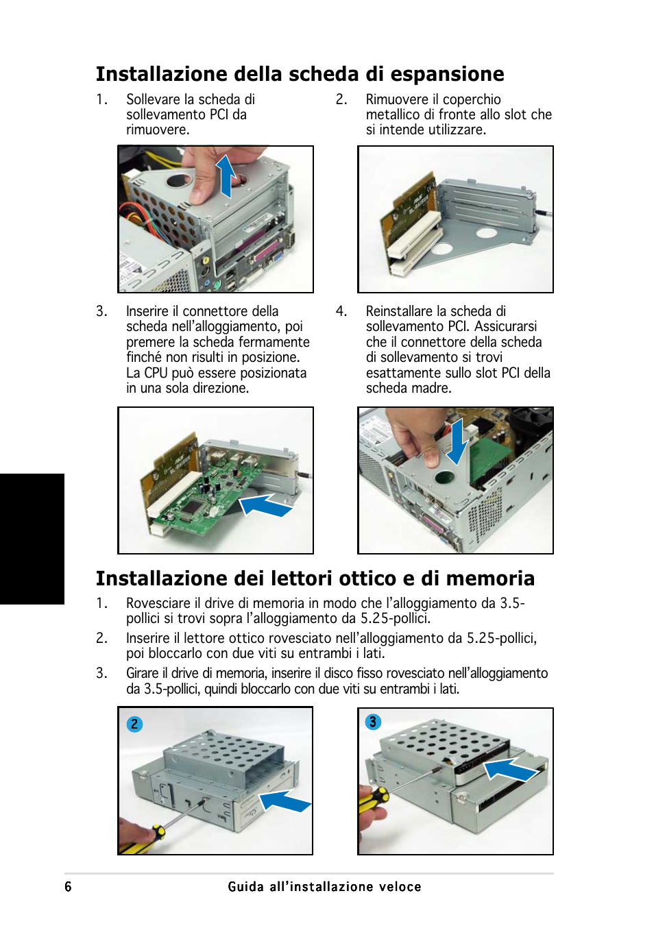 Installazione della scheda di espansione, Italiano | Asus P1-AH1 User Manual | Page 30 / 80