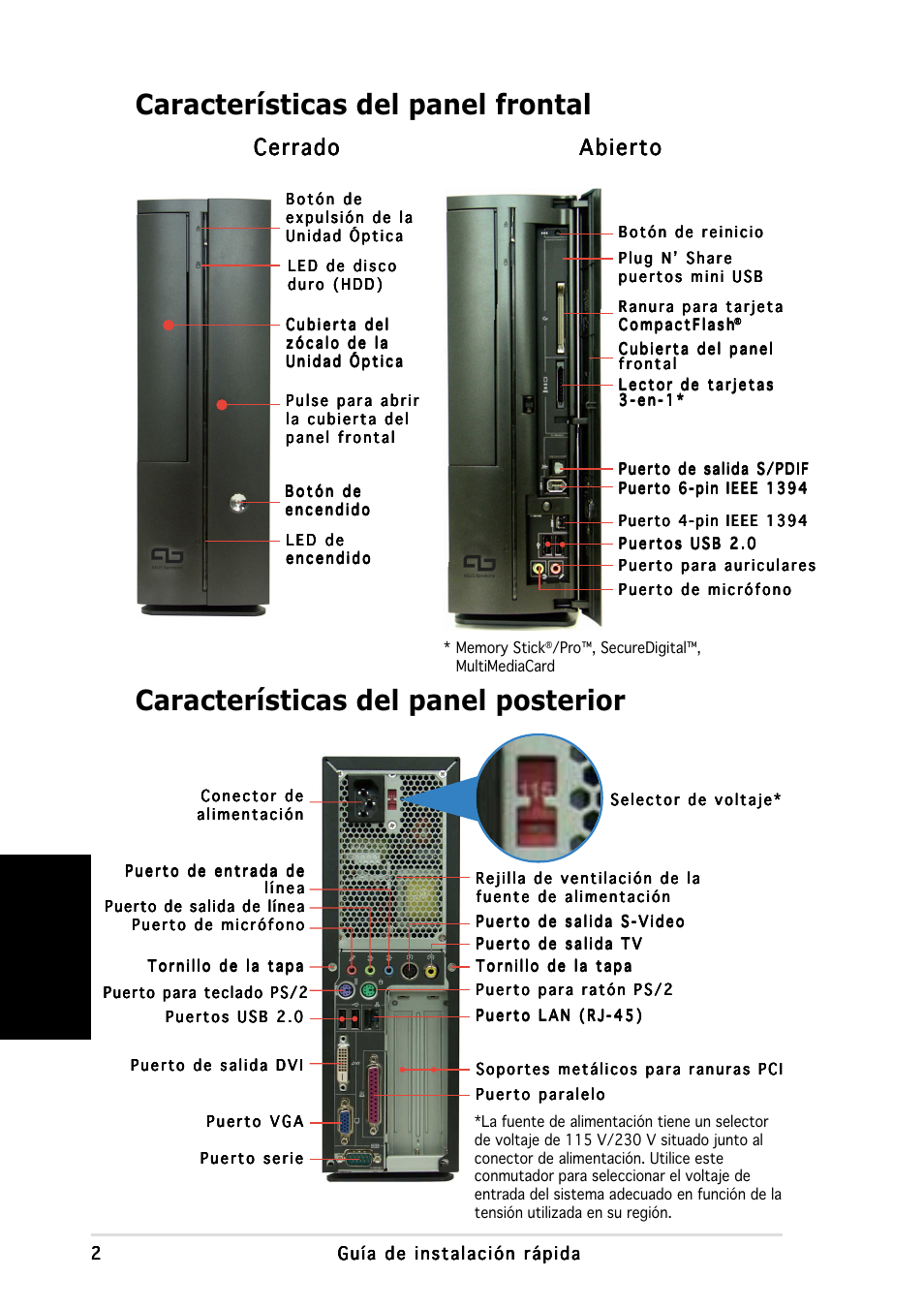 Espa ñ ol, Cerrado, Cerrado abierto abierto abierto abierto abierto | Asus P1-AH1 User Manual | Page 34 / 80