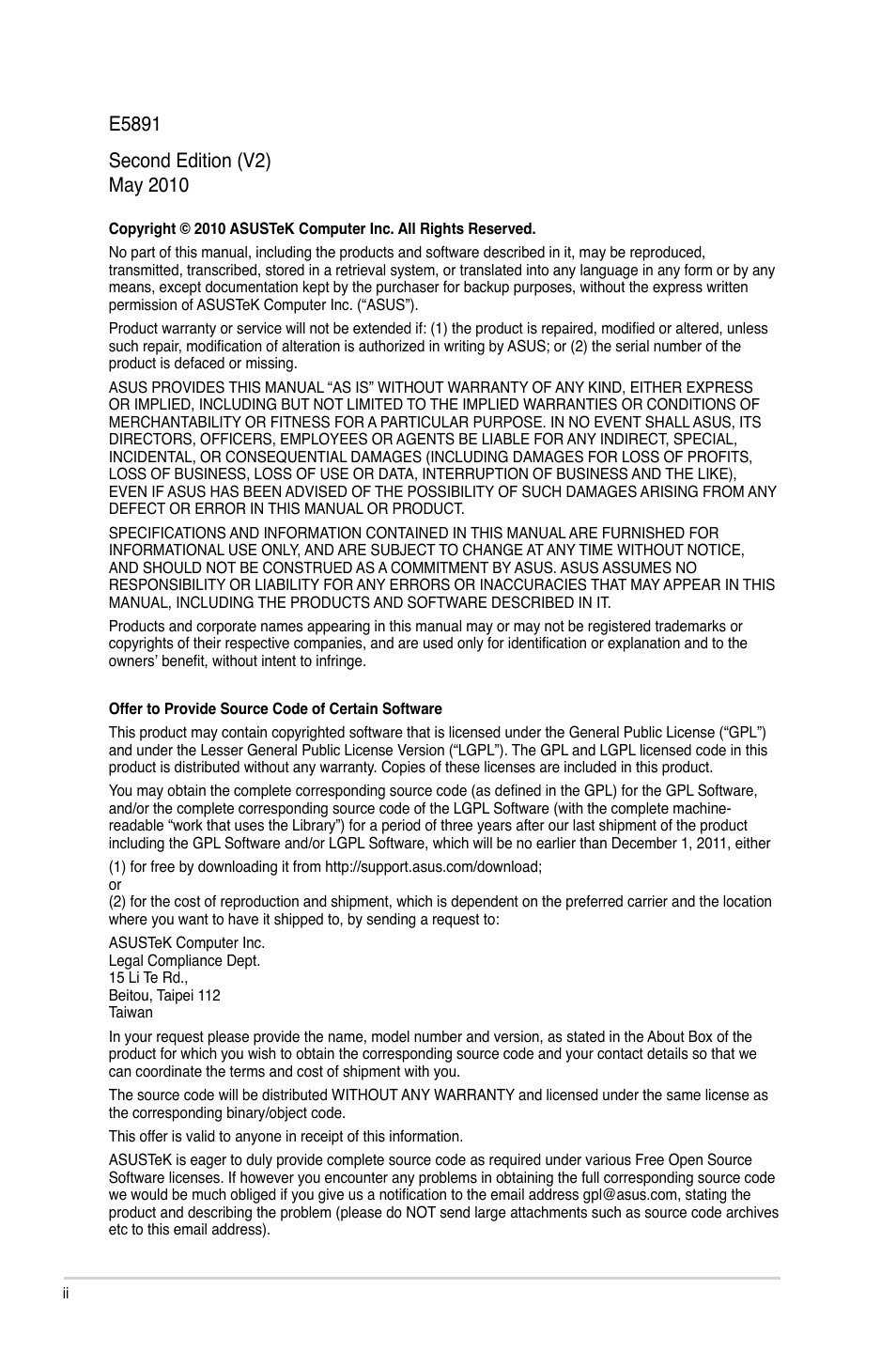 Asus M4A88TD-M User Manual | Page 2 / 76