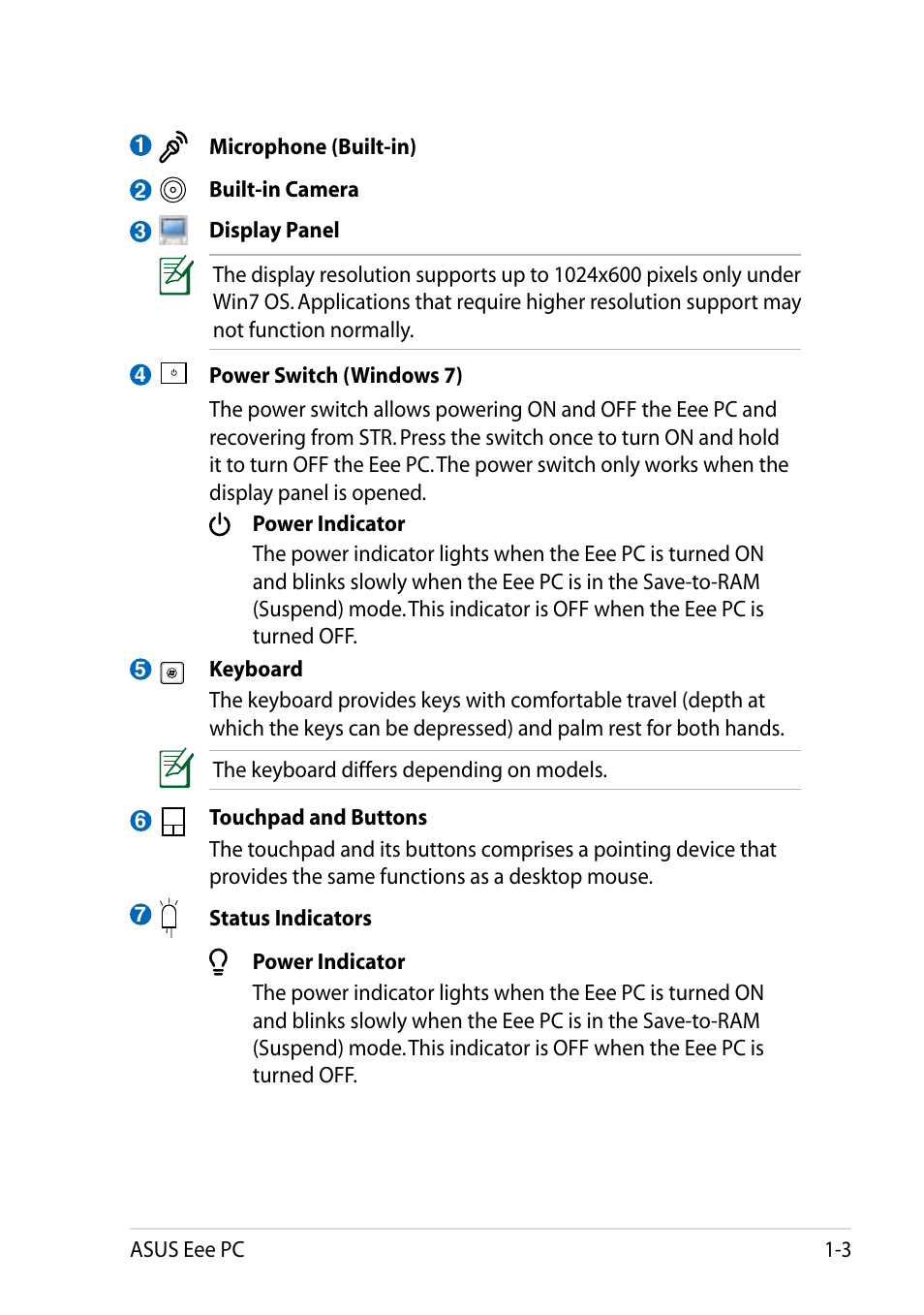 Asus Eee PC R105 User Manual | Page 11 / 58